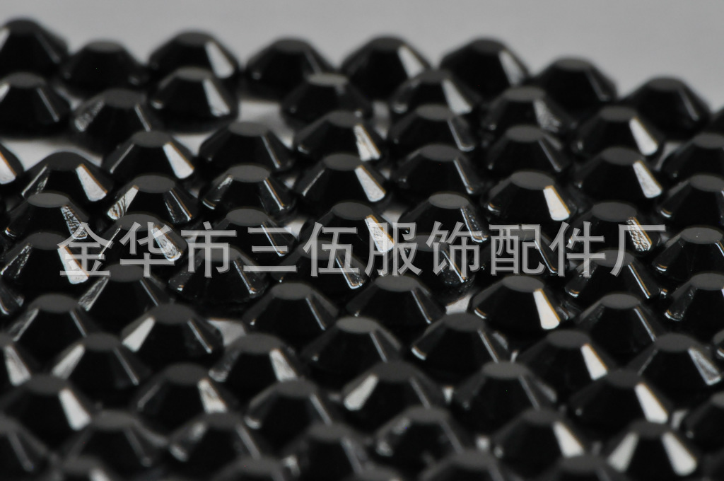 厂家直销国产水晶烫钻 SS6双面黑钻DMC仿中东烫钻单面玻璃钻