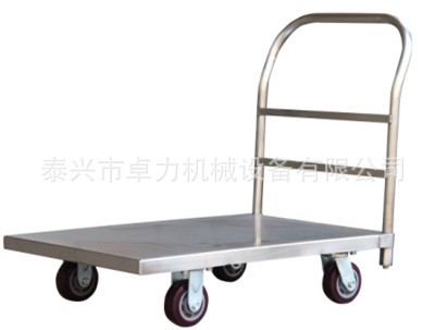 上海重型不銹钢平板车，手拉平板车,201不锈钢材质