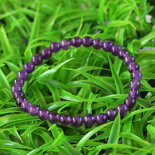 020556 【缺证书】天然紫水晶手链 8mm 宝石手链