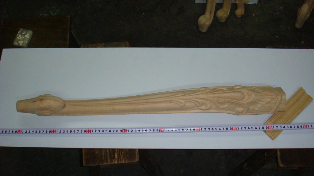 ( D73-1 )Shelf 73cm Carved solid wood Table legs