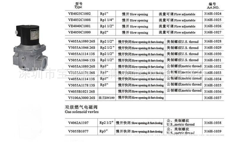 销售Honeywell霍尼韦尔牌V系列单级.V系列双级燃气电磁阀