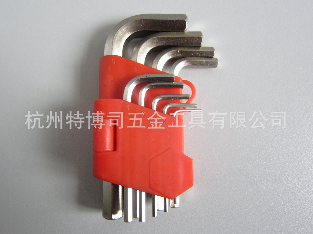 供应短平头套装内六角扳手/镀镍内六角扳手1.5-10mm