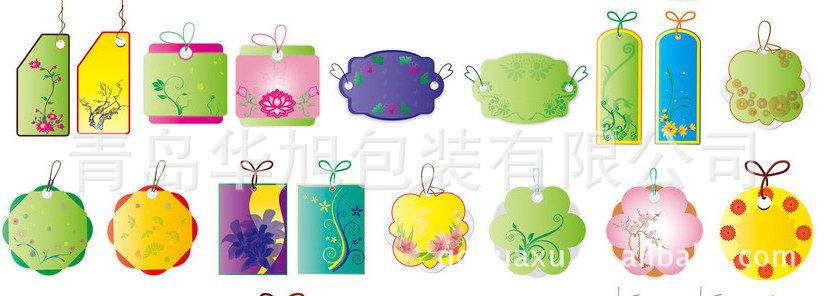烟台设计制作各种规格彩色吊牌挂标个性服饰标签可爱童装箱包挂标