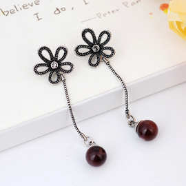 Viennois威妮华 欧美新款 夸张个性 花朵 长女耳环T100234E-003