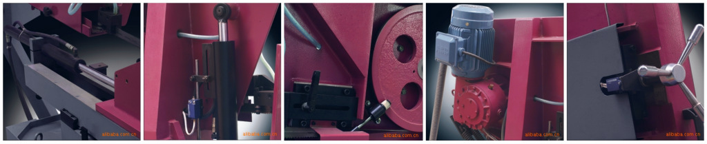 BR440自动数控旋转切割角度金属带锯床 武汉精密金属效能高数控锯 