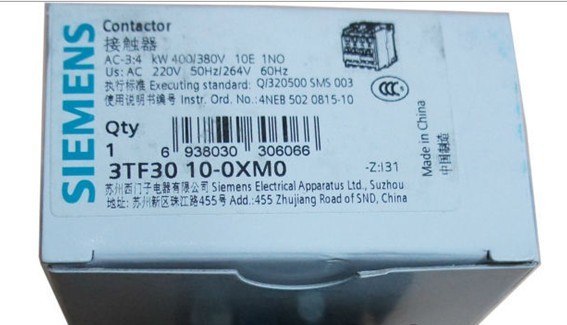    交流接触器  3TF30 10-0XM0   10E  1NO