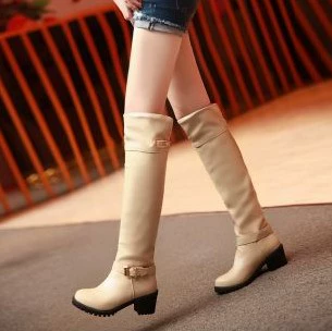 Модные сапоги высотой каблука 6 см, европейские и американские модные ретро рыцарские сапоги, женские сапоги JGB2013N000771