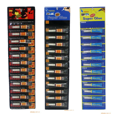 供應2013熱銷款膠水 12卡包裝 單條 原膠粘合劑 強力膠 廠家直銷