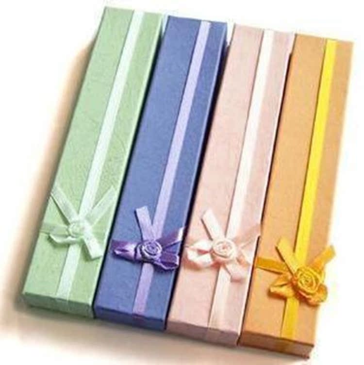 高档项链盒子厂家直销蝴蝶结款式多色项链盒手链盒纸质多用饰品盒