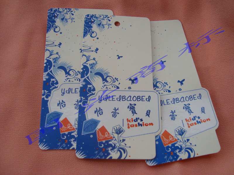 金坛专业订购童装吊牌 韩版童装挂卡 韩版挂牌t恤商标