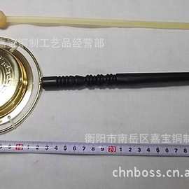 佛具法器道家用品直杆铛子高档铜制铛子黄铜长柄档子