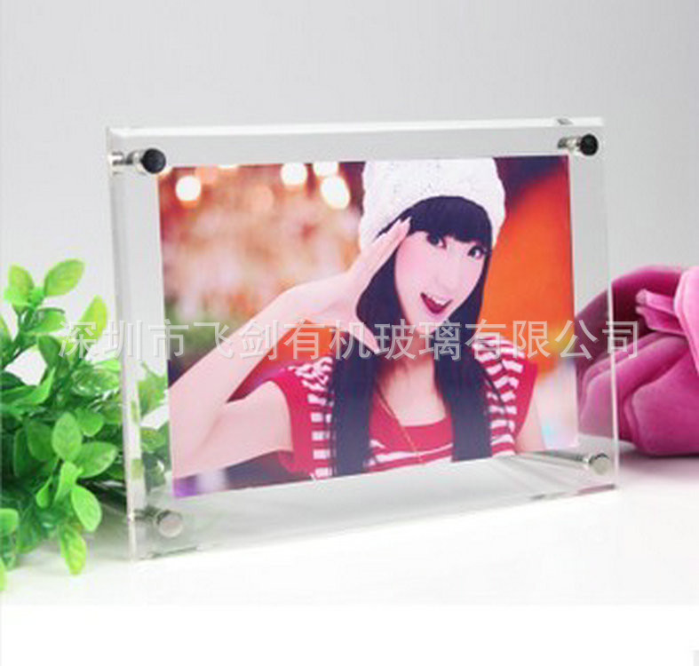 制作亚克力广告牌桌面台历牌台放亚克力夹纸广告牌室内