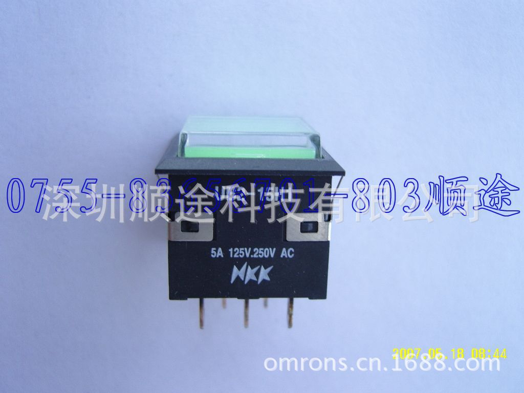 NKK开关一级代理扁薄型带灯按钮UB2-25原装nikkai自复位按键