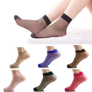 Candy -colored crystal socks ultra -thin invisible all -transparent…