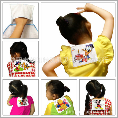 新款批发棉4层纱布垫背巾儿童吸汗巾/插手袋隔汗巾汗不湿30g|ru