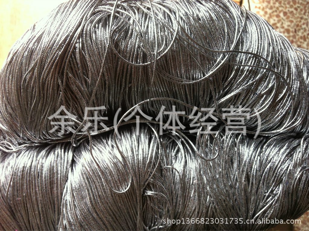 厂家 银丝线包心织带 空心线 4股棉 1.0mm 等各种产品