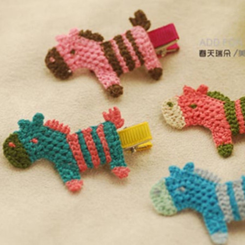 Korean jewelry wholesale cute hair accessories cartoon children's handmade hair clips braided pony fabric side clip BB clip