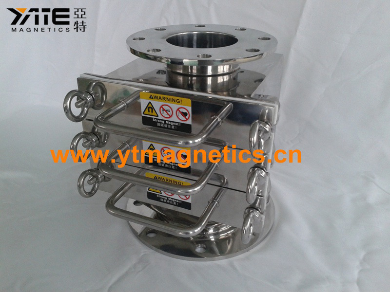 食品卫生级强磁磁格栅除铁器, 抽屉式粉料除铁器，可特制