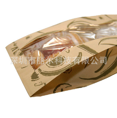 专业生产开窗面包纸袋   防油纸袋 牛皮纸食品包装袋食品级|ru