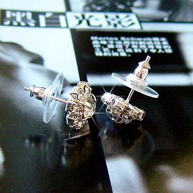 Fashion Crystal Gemstone Stud Earrings Sun Flower Ear Studs Flowers Floral Zircon Ear Studs display picture 2