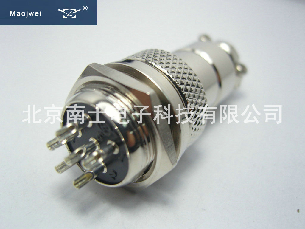 MAOJWEI 重强 16M 6芯 航空插头 定位插座 开孔16mm 防护等级IP55