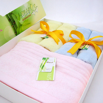 非凡壹族 純竹纖維禮盒毛巾浴巾三件套 員工禮品套裝佳友婚禮送禮
