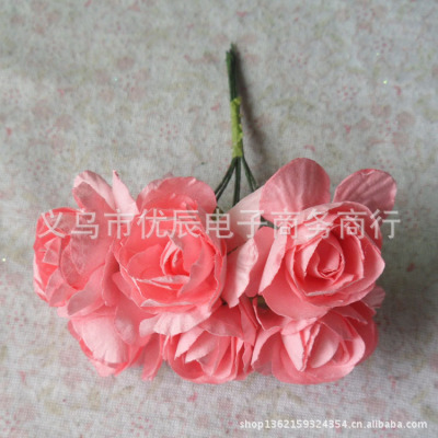 Ku Youchen Manufactor Direct selling diy Handmade flowers 2.5 centimeter Wedding celebration Greeting cards decorate simulation Rhododendron Paper flowers