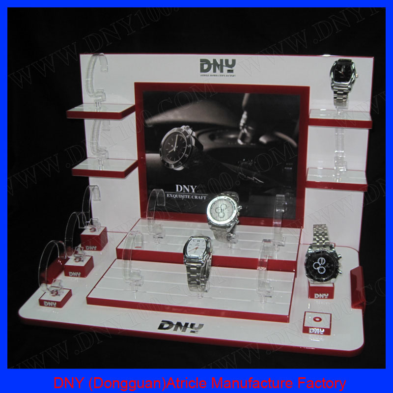 有机玻璃白色压克力钟表展示架 亚克手表展示架创意展示架