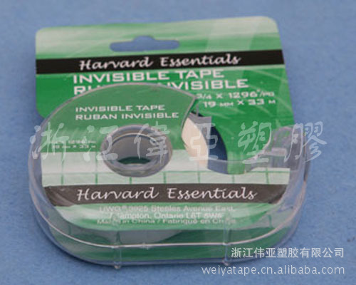 厂家供应隐形胶带，灯树胶带 可书写，带胶带座或者吸卡包装批发