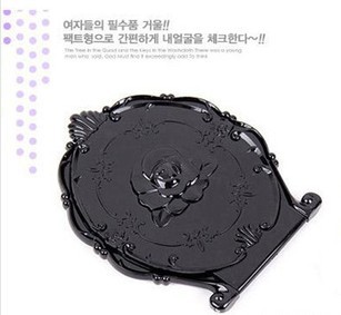 Foreign trade Retro Roses portable mirror Single mirror Folding mirror Mirror Mirror trumpet