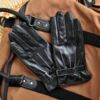 Autumn and winter new product 2016 men's sheepskin full palm -to -screen tidal leather sheepskin glove manufacturers direct business wholesale