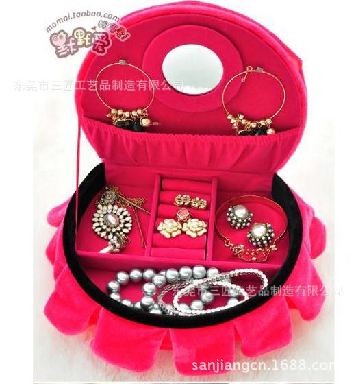 厂家直销供应新款天鹅绒珠宝盒 收纳盒 沙发绒布首饰盒可来样 