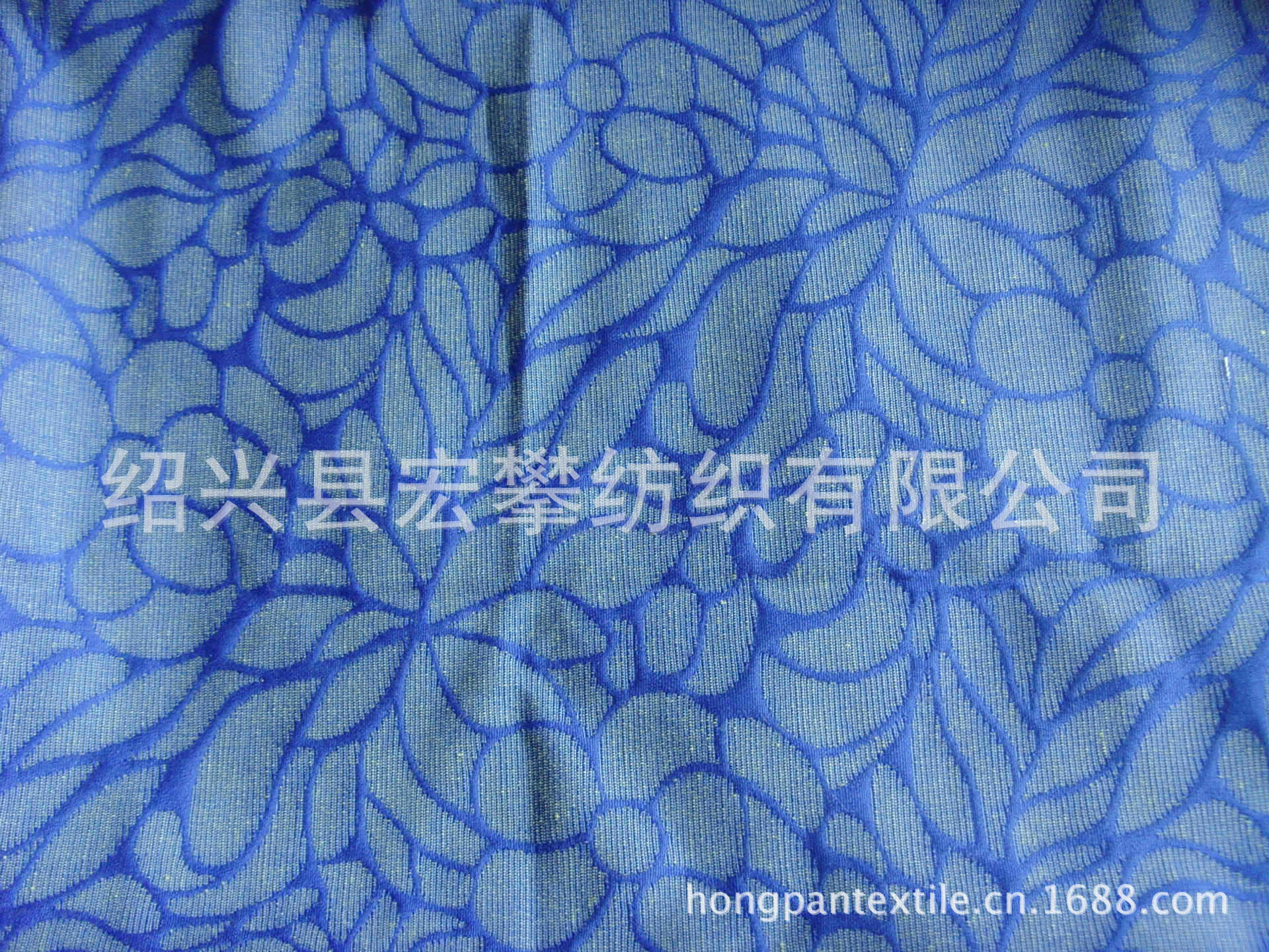 涤棉双色大提花面料