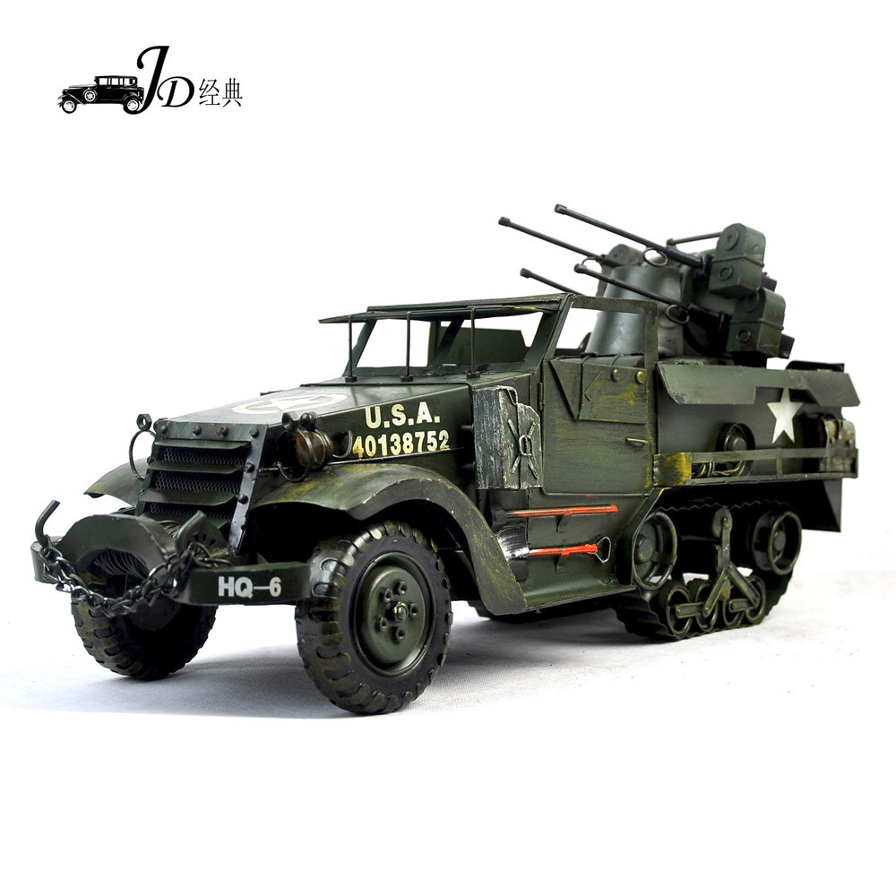 手工铁艺军用吉普模型-0