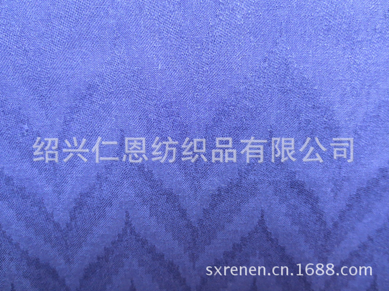 人棉面料 60*60/92*88 蓝色波浪人字斜大提花布 jacquard fabric