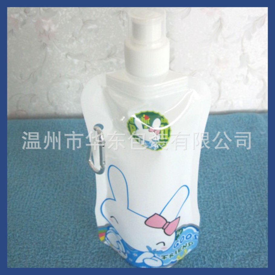 吸嘴袋豆浆袋饮料奶茶果冻吸嘴袋 卡通运动折叠水袋 塑料食品水壶