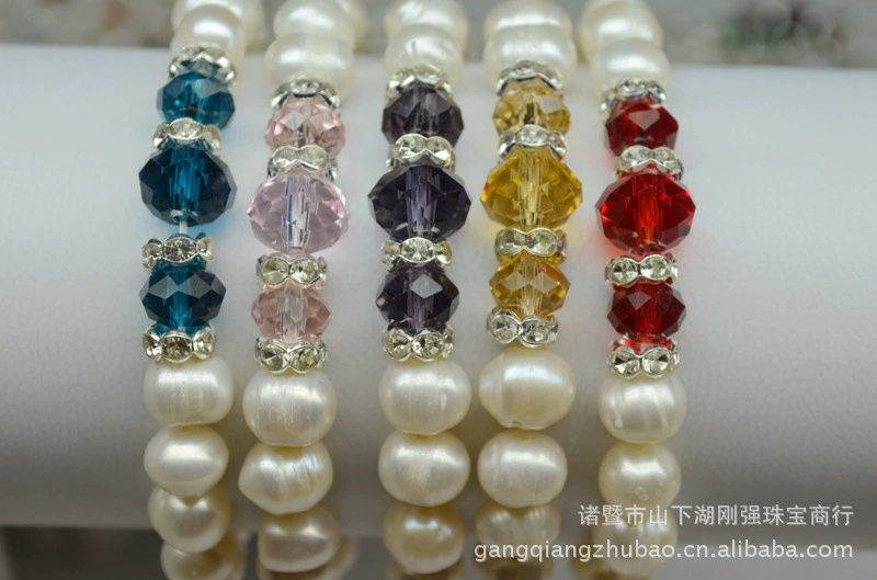 Кристальная bracelet из жемчуга, аксессуар