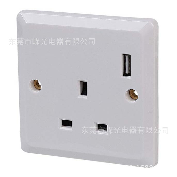 UK-110 英规BS墙面插座 英式13A插座 USB电源插 英国墙壁插座