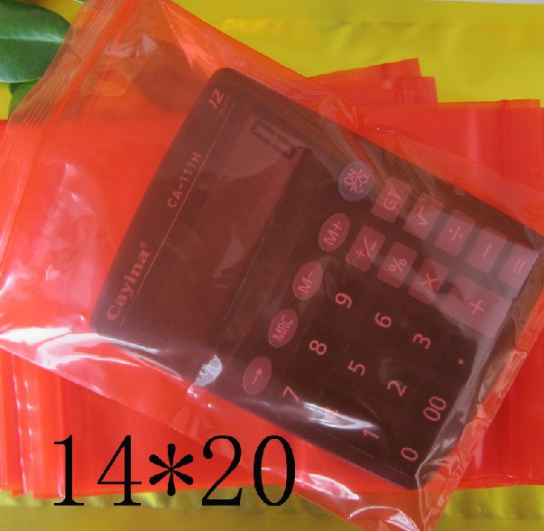 红色PE7号14*20*13丝自封袋 密封袋 彩色袋 加厚封口袋批发 100个