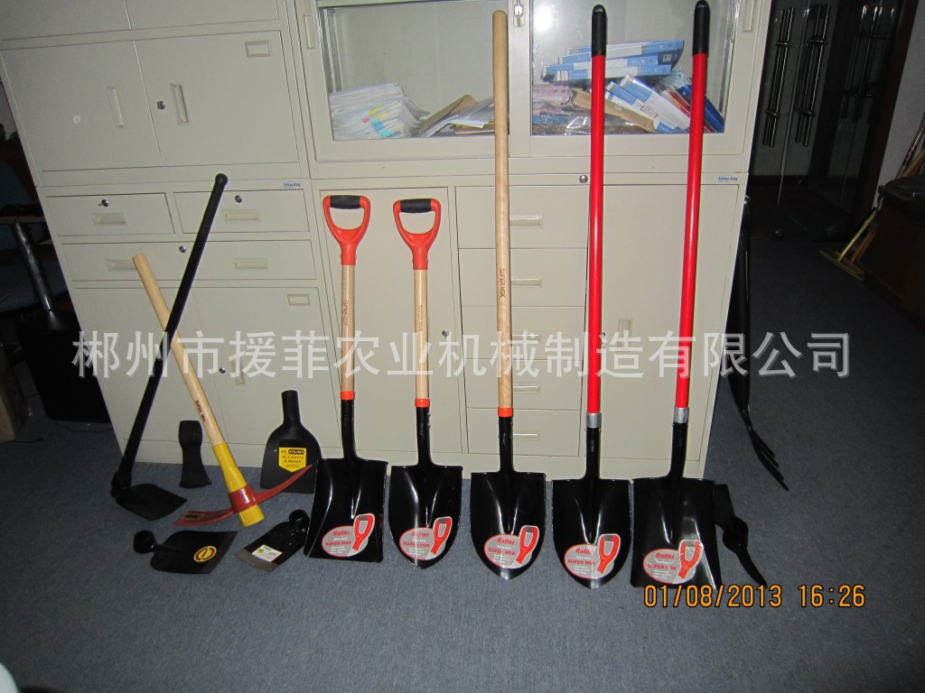 出口南非纤维柄锤子，墨西哥双色手柄15度斜角铁锹，铁耙，钢镐