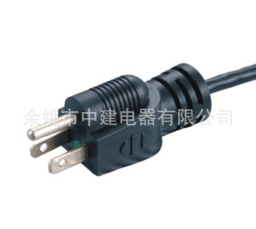 厂家现货供应 美式无极性两扁插 美式插头 美规插头