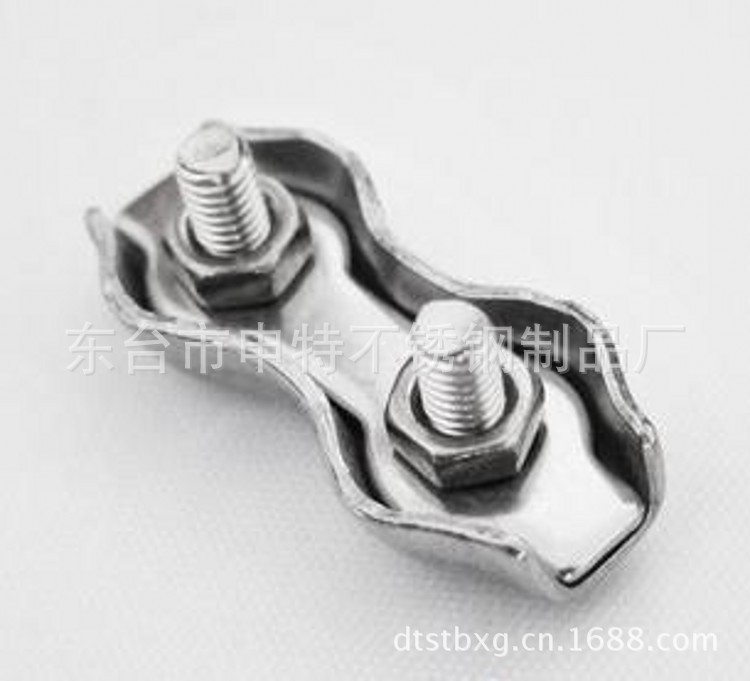 304不锈钢双夹头/元宝双夹头/钢丝绳夹头/船用五金索具钢制