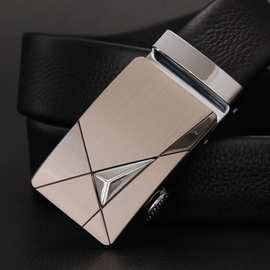 男士头层牛皮皮带 商务休闲自动扣裤带男韩版百搭腰带 真皮皮带