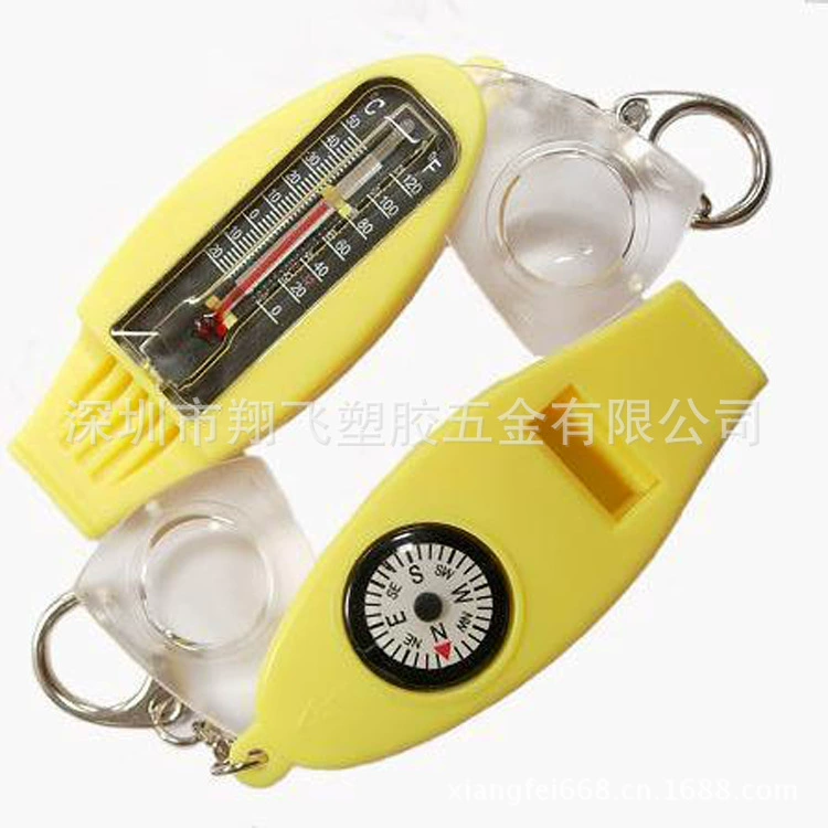 Многофункциональный компас свист термометр увеличительное стекло четыре в одном