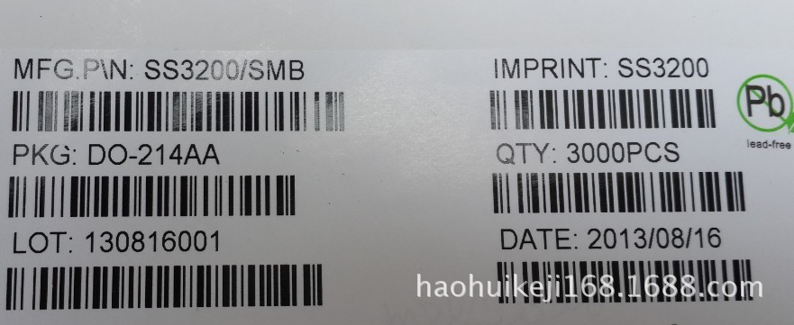 厂家热销SS3200 SMA(D0-214AC)肖特基二极管