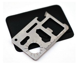 Large silver saber card multi-function tool camping credit card…