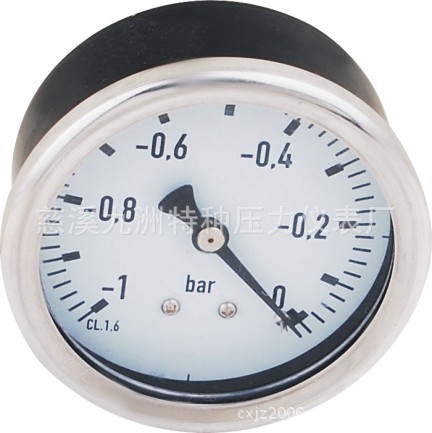 厂家供应 63mm 轴向不锈钢滚边真空压力表 Y6ZC