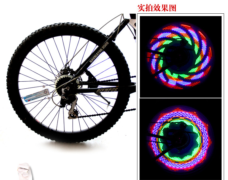 Clearance 32 LED 30 Graphics Bicycle Wheel Light Bike Lamp Cycling Rainbow Wheel Spoke Light Luces Bike Signal Lanterna For Night Riding 4