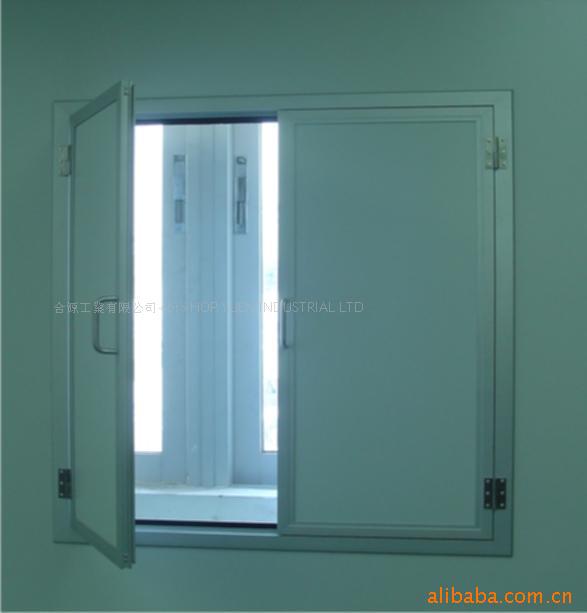 厂家供应净化室专用逃生窗 防尘配套工程铝合金封边双开逃生门窗