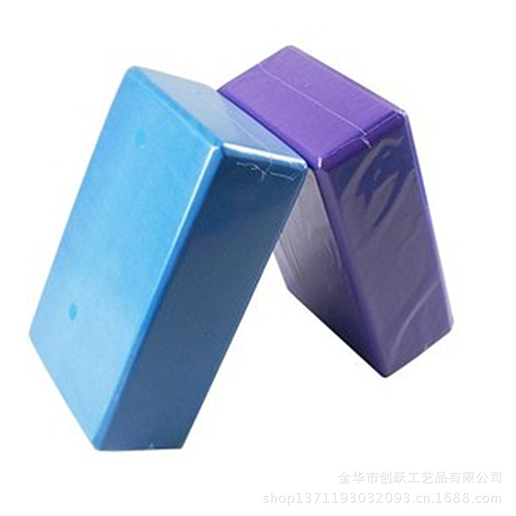 厂家批发eva瑜伽砖高密度全新料加厚纯色砖初学者健身砖|ru